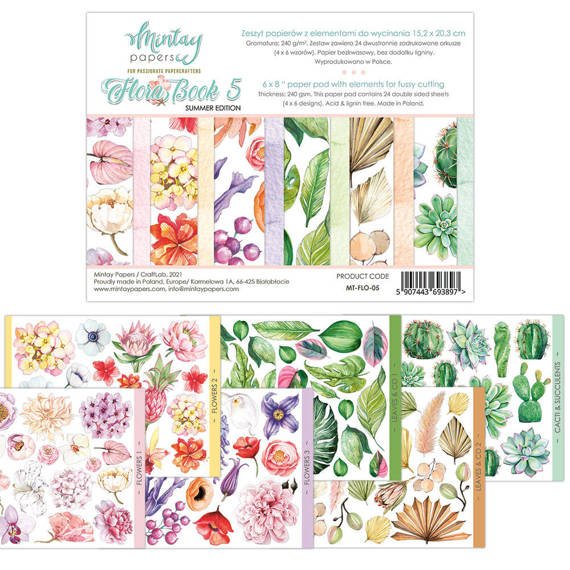MINTAY Papers Book - 15x20 cm - Flora Book 5