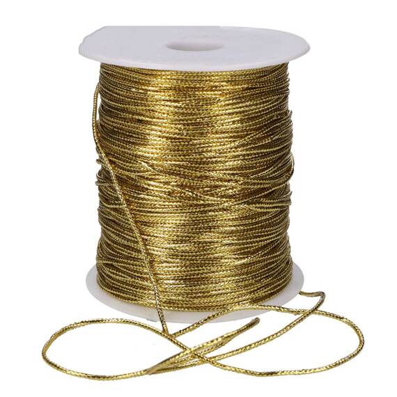 Metalized string gold 1mm 100m 