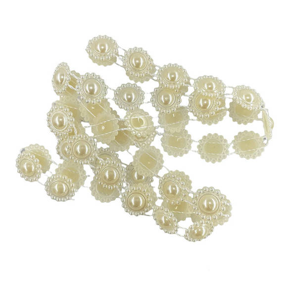 Mini pearl white flowers 11mm - approx. 30 pieces