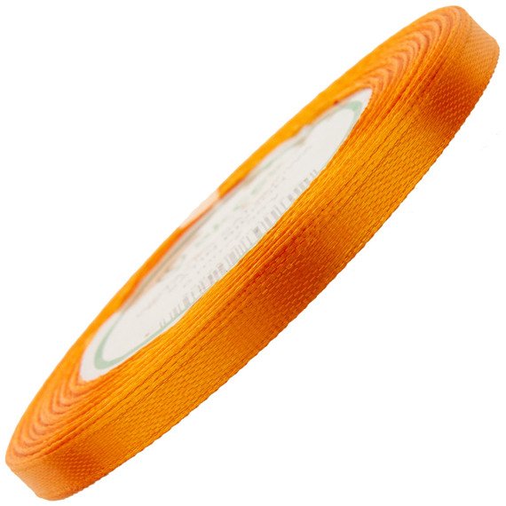 Orange satin ribbon 6mm - 32mb