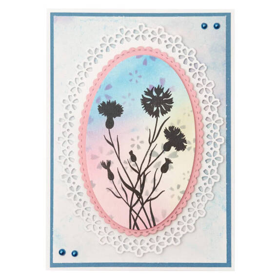 Paper punch - StudioLight - Floral Oval flower frame