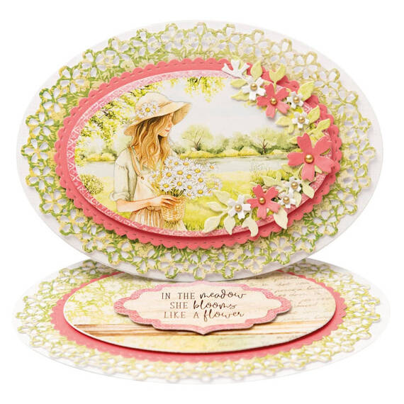 Paper punch - StudioLight - Floral Oval flower frame