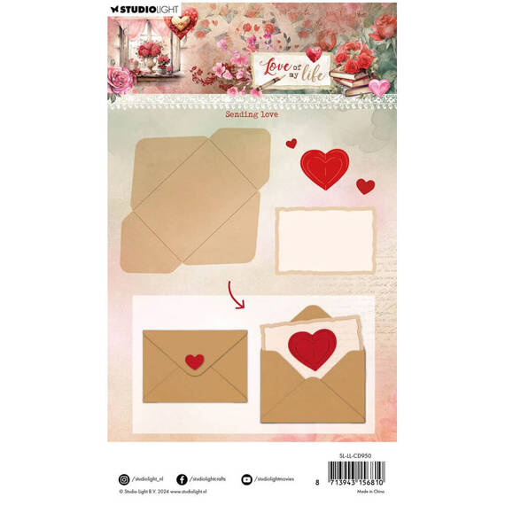 Paper punch - StudioLight - Sending Love letter envelope