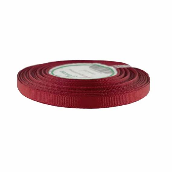 Ribbon / grosgrain ribbon 6mm burgundy 22.5mb