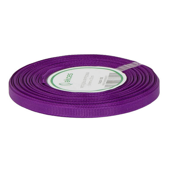 Ribbon / grosgrain ribbon 6mm dark purple 22.5mb