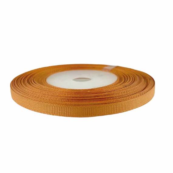 Ribbon / grosgrain ribbon 6mm gold 22.5mb