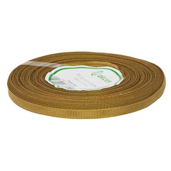 Ribbon / grosgrain ribbon 6mm gold 22.5mb