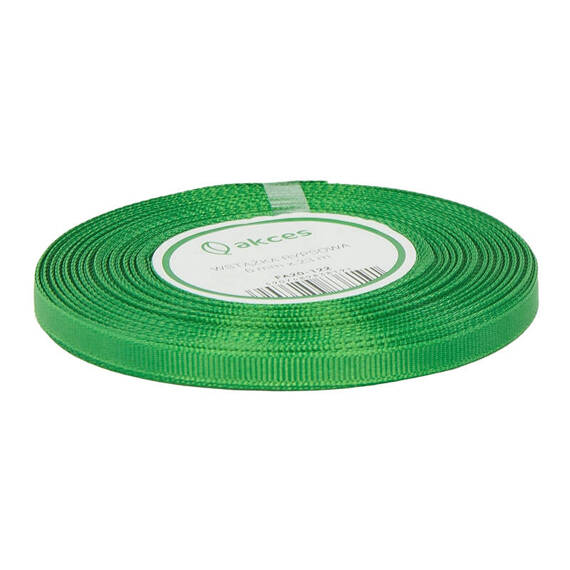 Ribbon / grosgrain ribbon 6mm green 22.5mb