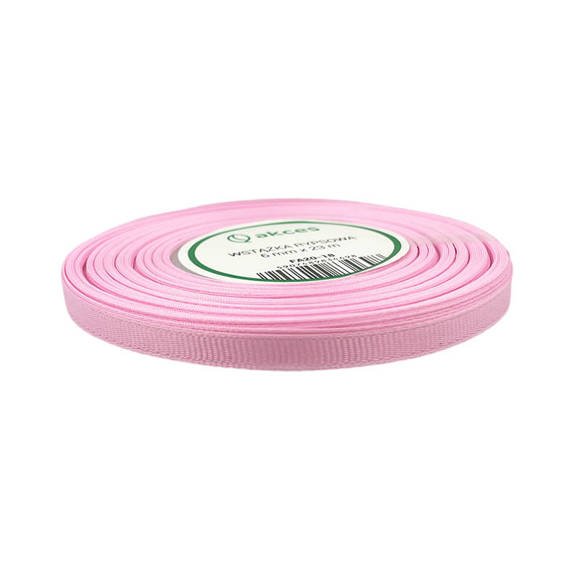 Ribbon / grosgrain ribbon 6mm pink 23m