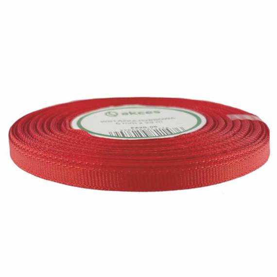 Ribbon / grosgrain ribbon 6mm red 23m