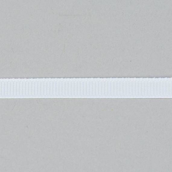 Ribbon / grosgrain ribbon 6mm white 22.5mb