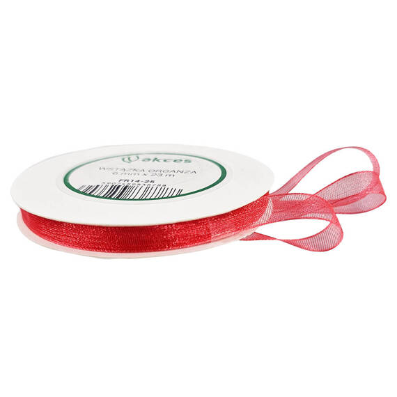 Ribbon organza coral  6mm x 23m