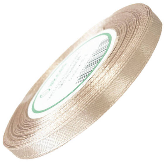 Satin ribbon light gold 6mm - 32mb