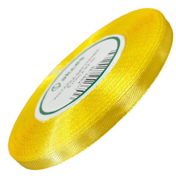 Satin yellow sunny ribbon 6mm - 32mb