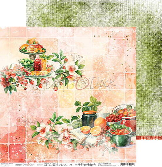 Scrapbooking Craft Papier Set 15x15 - Craft o'clock - Kitchen Mode