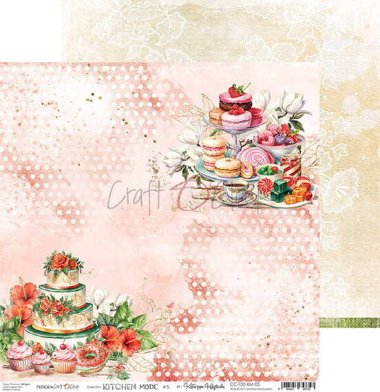 Scrapbooking Craft Papier Set 15x15 - Craft o'clock - Kitchen Mode