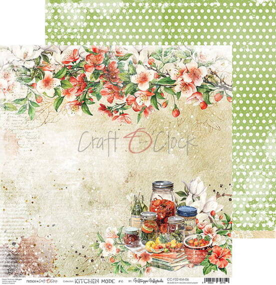 Scrapbooking Craft Papier Set 15x15 - Craft o'clock - Kitchen Mode