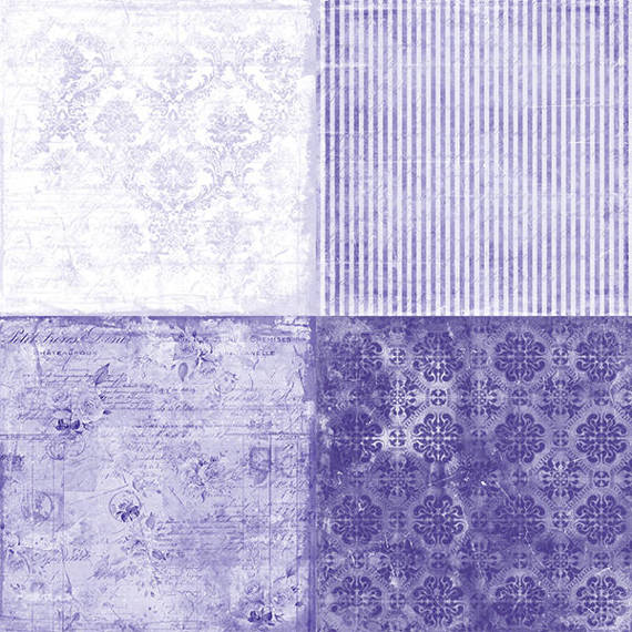 Scrapbooking Craft Papier Set 15x15 - Craft o'clock - Lavender Mood