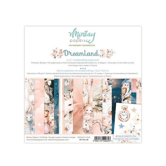 Scrapbooking Craft Papier Set 15x15 - Mintay - Dreamland