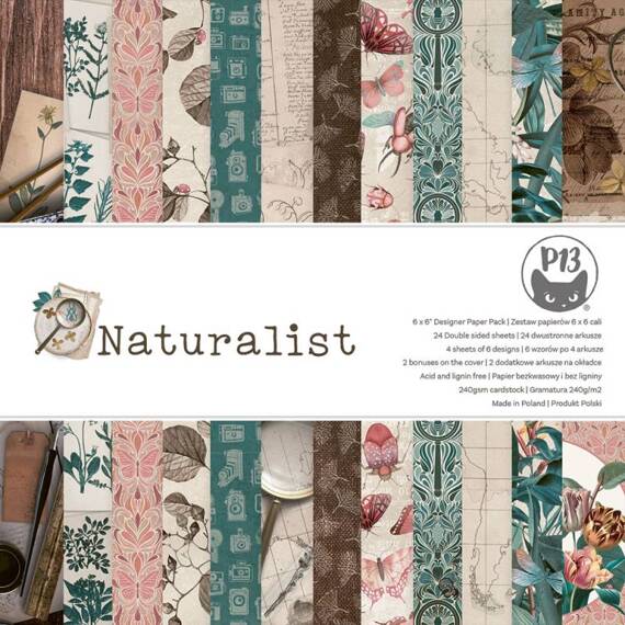 Scrapbooking Craft Papier Set 15x15 - P13 - Naturalist