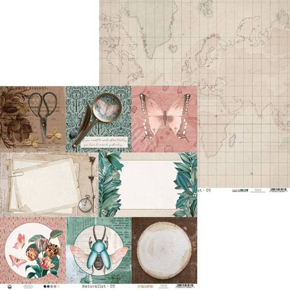 Scrapbooking Craft Papier Set 15x15 - P13 - Naturalist