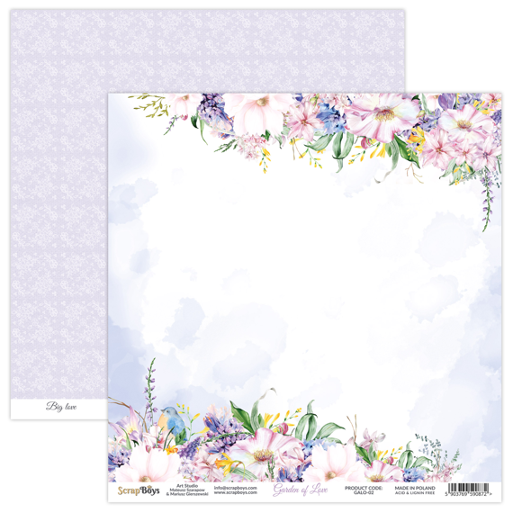 Scrapbooking Craft Papier Set 15x15 - SCRAPBOYS - Garden of love