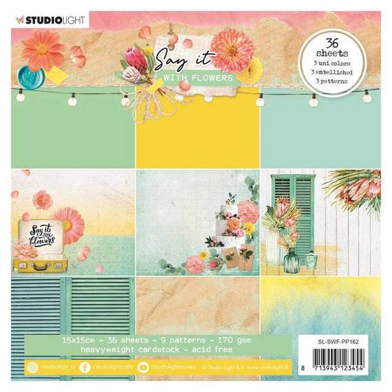 Scrapbooking Craft Papier Set 15x15 - Studio Light - Say it with Flowers