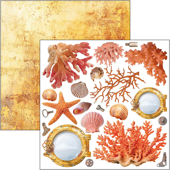 Scrapbooking Craft Papier Set 15x15cm - Ciao Bella - Coral Reef