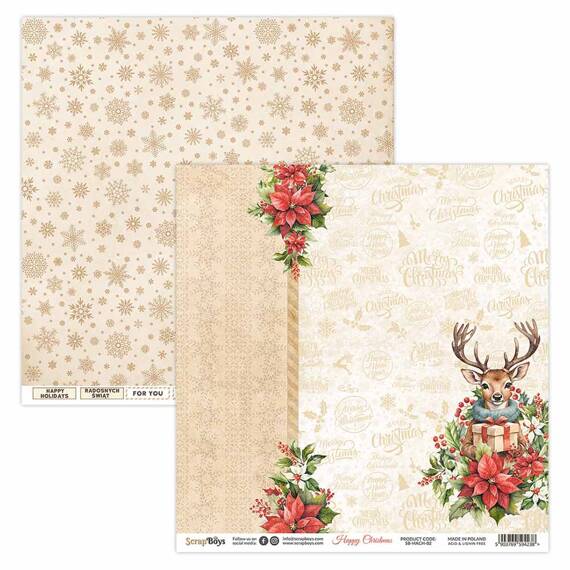 Scrapbooking Craft Papier Set 20x20 - SCRAPBOYS - Happy Christmas