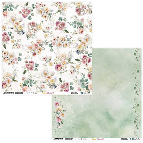 Scrapbooking Craft Papier Set 20x20 - Scrapandme - Sunny Blooms