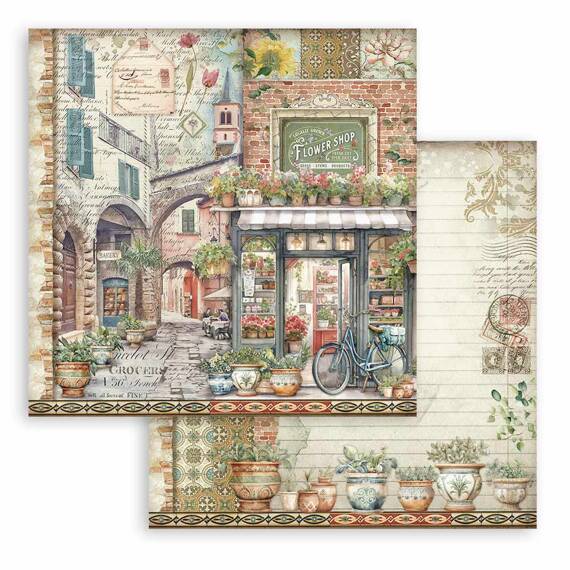 Scrapbooking Craft Papier Set 20x20 - Stamperia - Art of Travelling