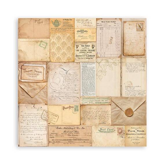 Scrapbooking Craft Papier Set 20x20 - Stamperia - Golden harmony