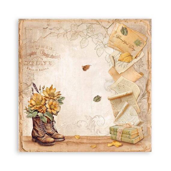 Scrapbooking Craft Papier Set 20x20 - Stamperia - Golden harmony