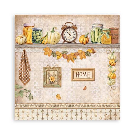 Scrapbooking Craft Papier Set 20x20 - Stamperia - Golden harmony