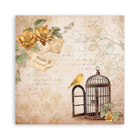 Scrapbooking Craft Papier Set 20x20 - Stamperia - Golden harmony