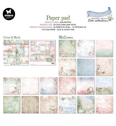 Scrapbooking Craft Papier Set 20x20 - StudioLight - Background Romantic Moments