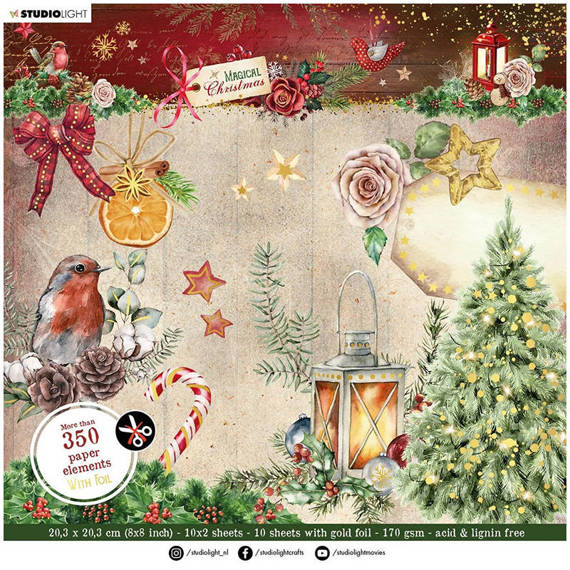 Scrapbooking Craft Papier Set 20x20 - StudioLight - Magical Christmas