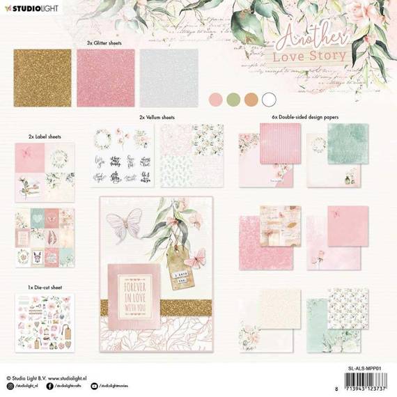 Scrapbooking Craft Papier Set 30.5x30.5 - Studio Light - Another Love Story