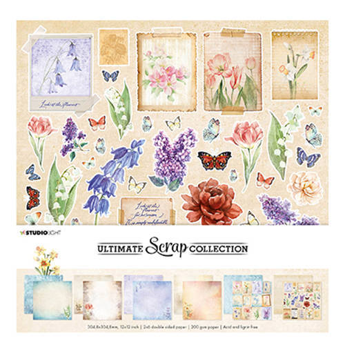 Scrapbooking Craft Papier Set 30.5x30.5 - Studio Light - Spring grunge