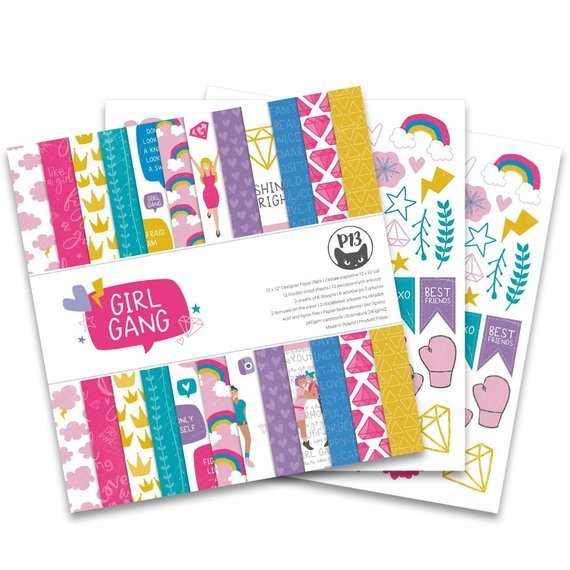 Scrapbooking Craft Papier Set 30x30 - P13 - Girl Gang