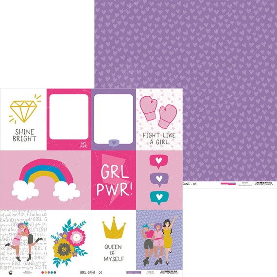 Scrapbooking Craft Papier Set 30x30 - P13 - Girl Gang