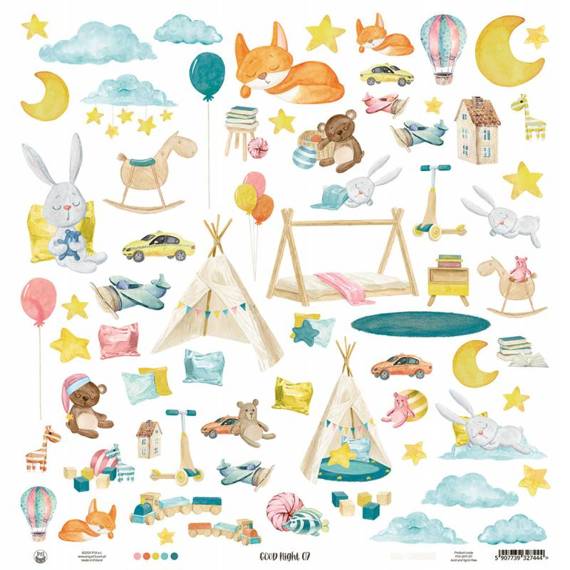 Scrapbooking Craft Papier Set 30x30 - P13 - Good Night