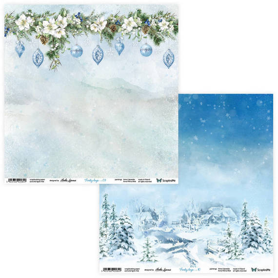 Scrapbooking Craft Papier Set 30x30 - ScrapAndMe - Frosty Days