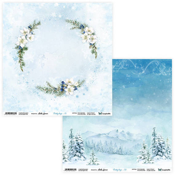 Scrapbooking Craft Papier Set 30x30 - ScrapAndMe - Frosty Days