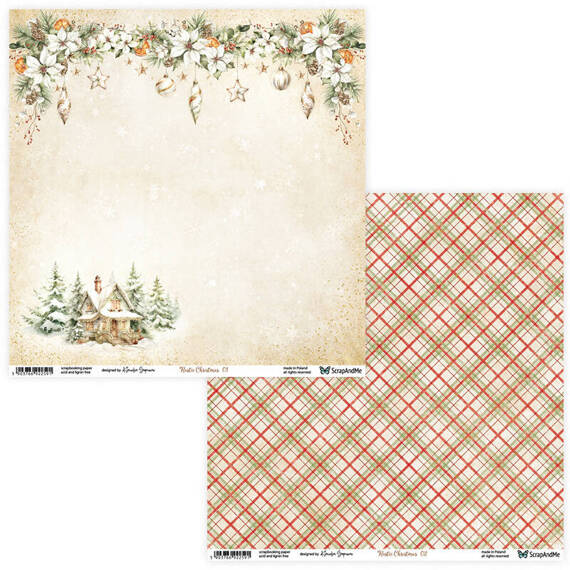 Scrapbooking Craft Papier Set 30x30 - ScrapAndMe - Rustic Christmas