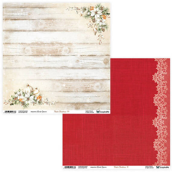 Scrapbooking Craft Papier Set 30x30 - ScrapAndMe - Rustic Christmas