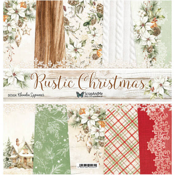 Scrapbooking Craft Papier Set 30x30 - ScrapAndMe - Rustic Christmas