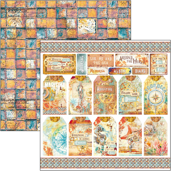 Scrapbooking Craft Papier Set 30x30cm - Ciao Bella - Coral Reef