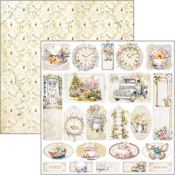 Scrapbooking Craft Papier Set 30x30cm - Ciao Bella - Flower Shop