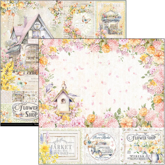 Scrapbooking Craft Papier Set 30x30cm - Ciao Bella - Flower Shop